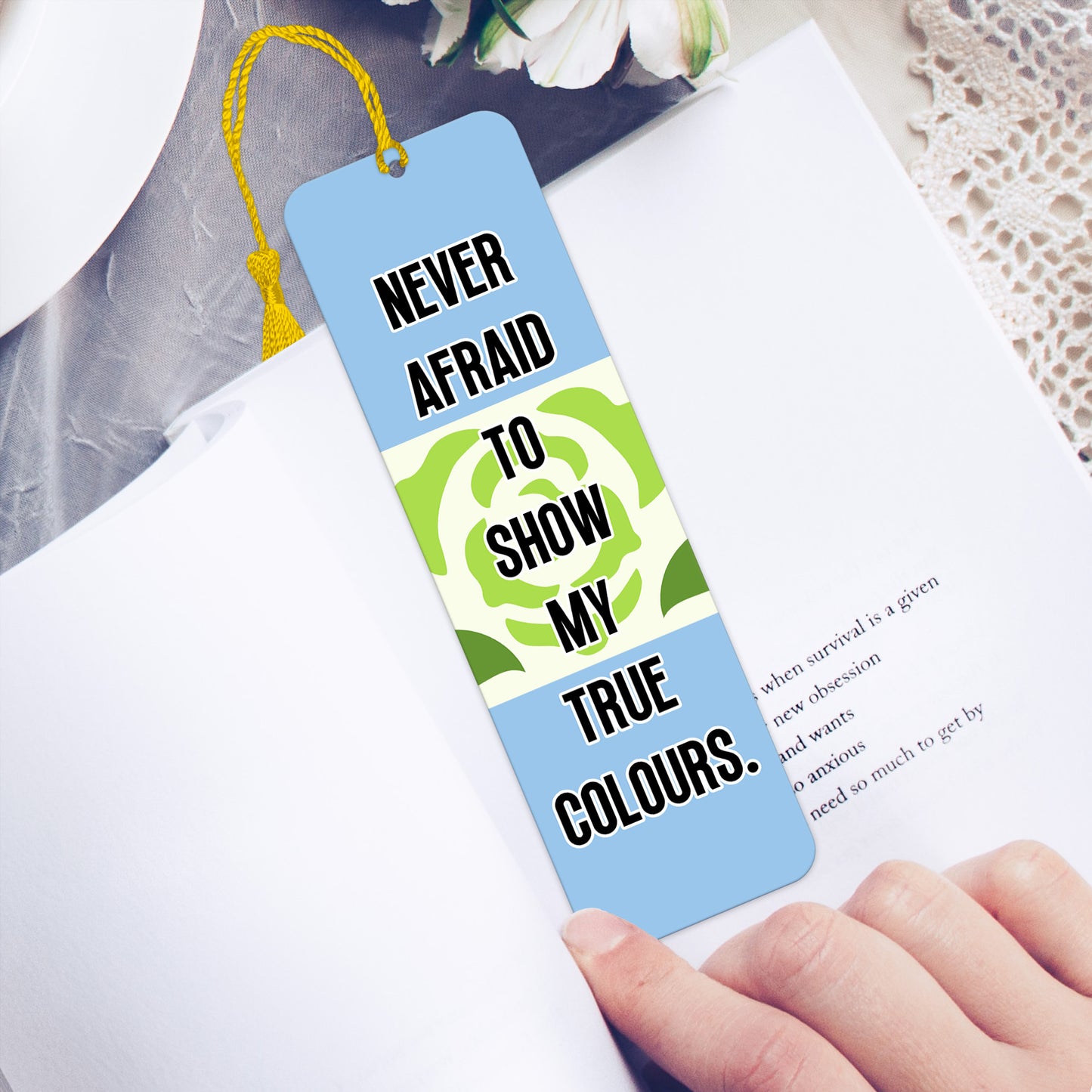 Achillean pride luxury aluminium bookmark never afraid to show my true colours