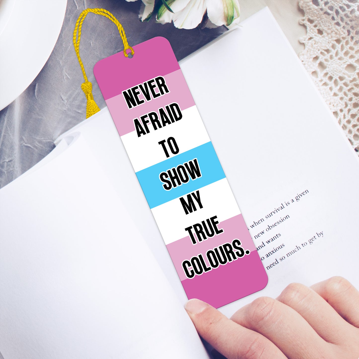 Femboy pride luxury aluminium bookmark never afraid to show my true colours