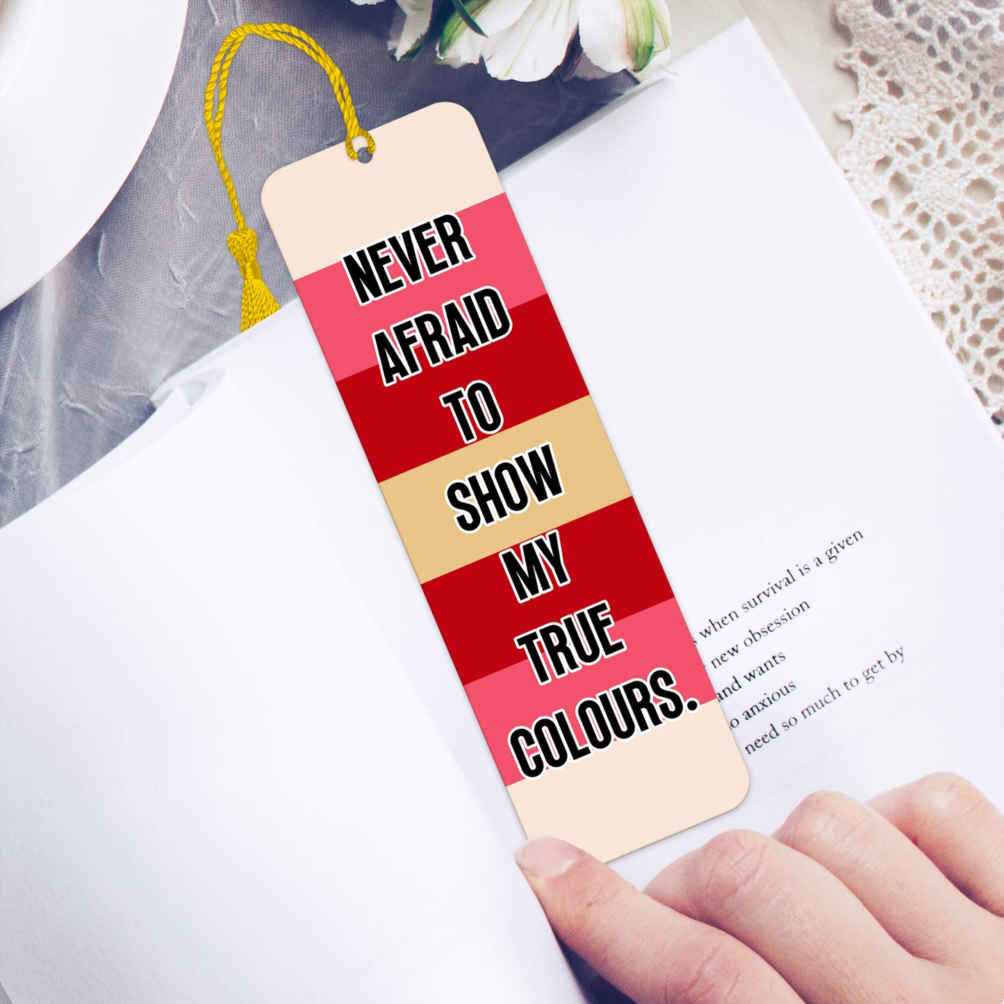 Girlflux pride luxury aluminium bookmark never afraid to show my true colours