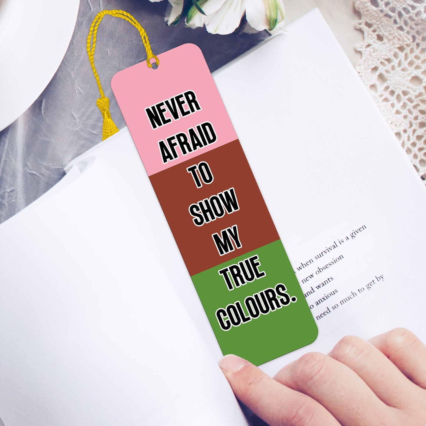 Gynosexual pride luxury aluminium bookmark never afraid to show my true colours