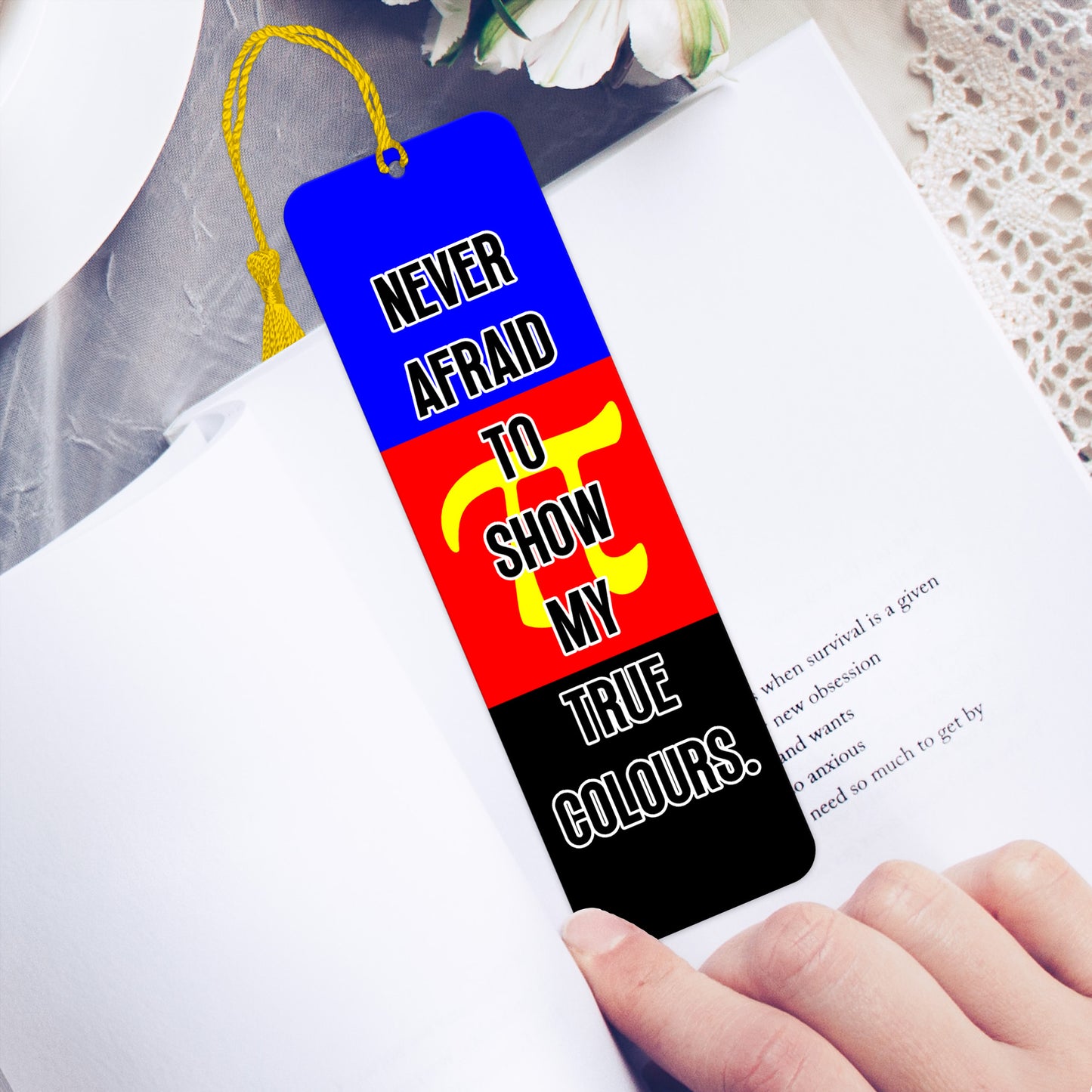 Polyamorous pride luxury aluminium bookmark never afraid to show my true colours