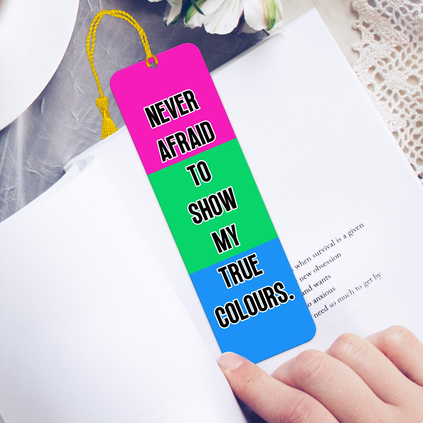 Polysexual pride luxury aluminium bookmark never afraid to show my true colours