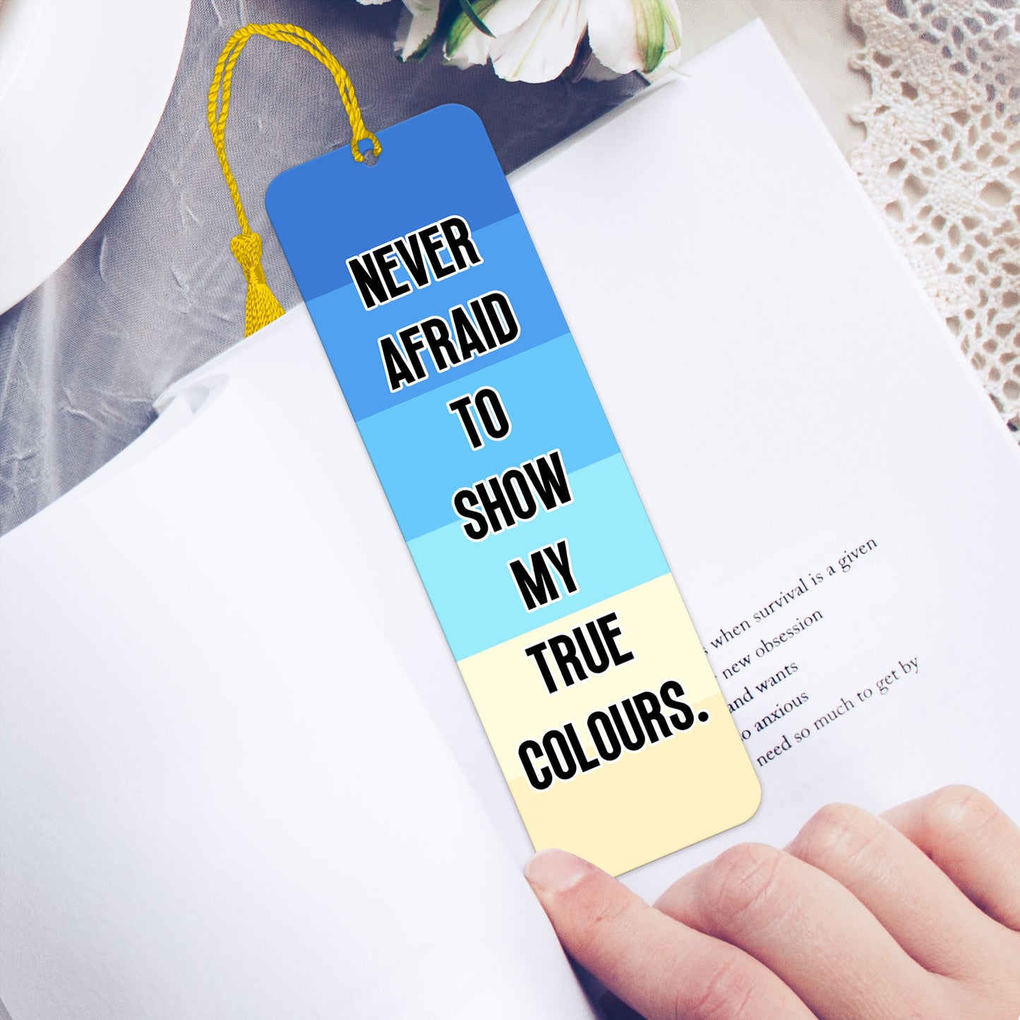 Uranic pride luxury aluminium bookmark never afraid to show my true colours