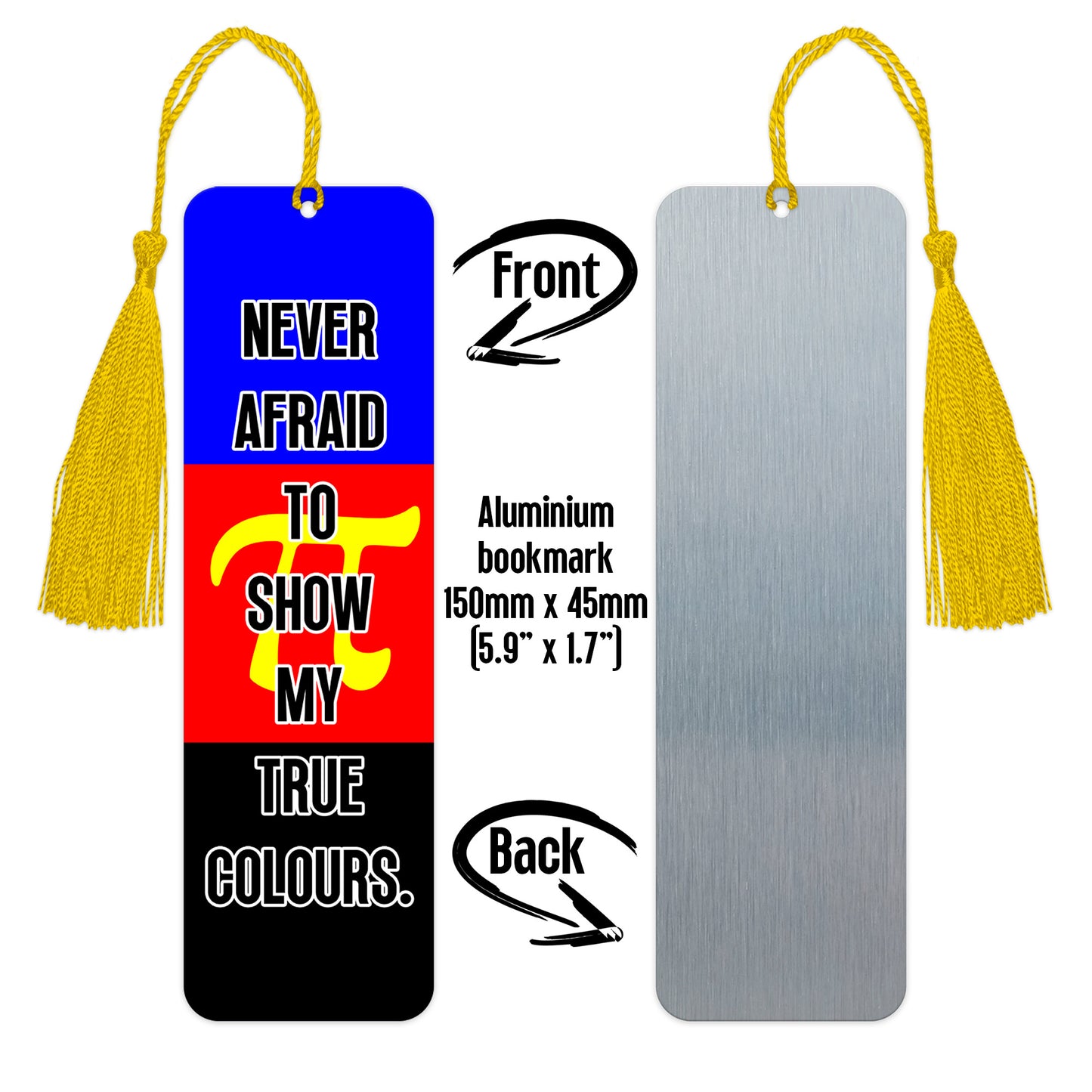 Polyamorous pride luxury aluminium bookmark never afraid to show my true colours