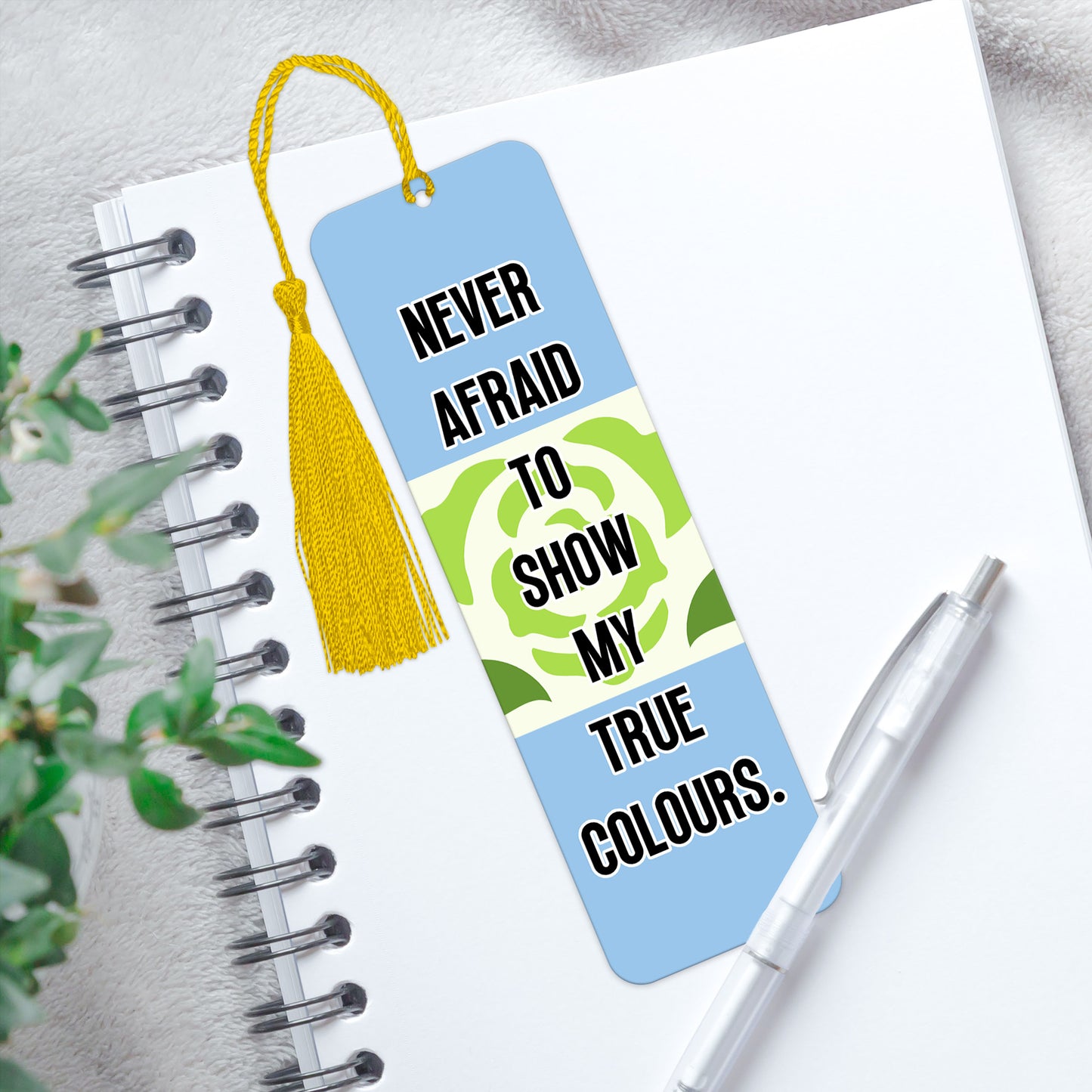 Achillean pride luxury aluminium bookmark never afraid to show my true colours