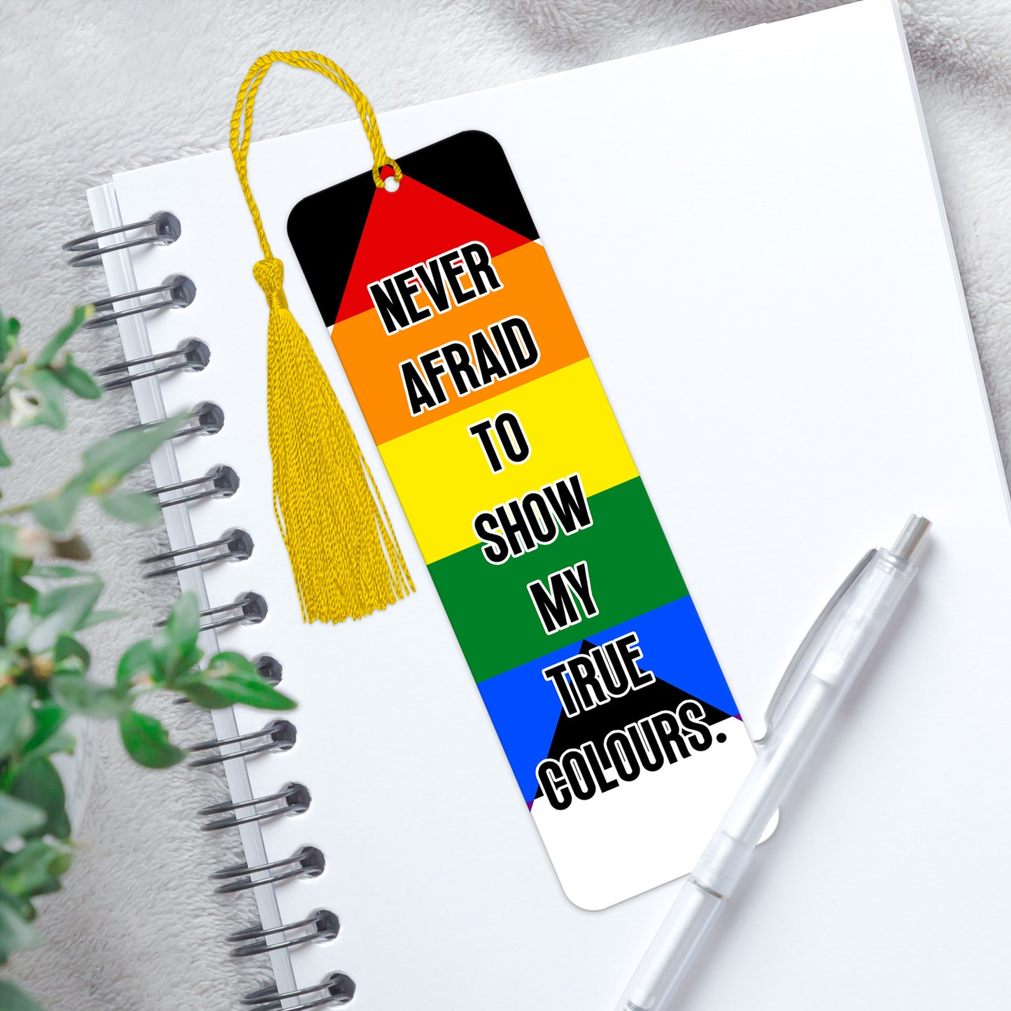 Ally pride luxury aluminium bookmark never afraid to show my true colours