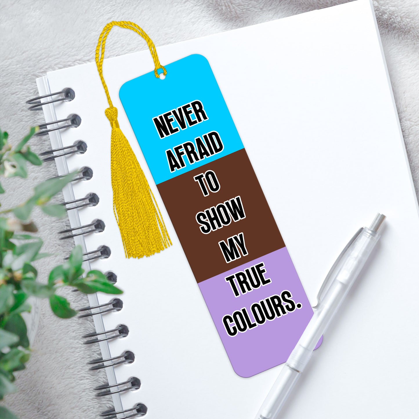 Androsexual pride luxury aluminium bookmark never afraid to show my true colours