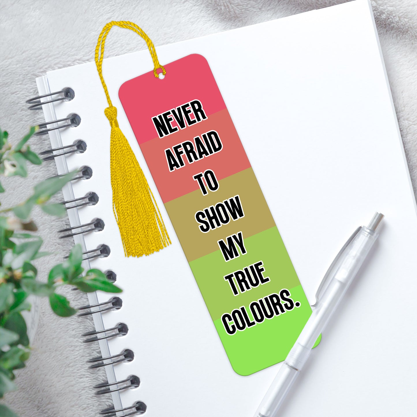 Aroflux pride luxury aluminium bookmark never afraid to show my true colours