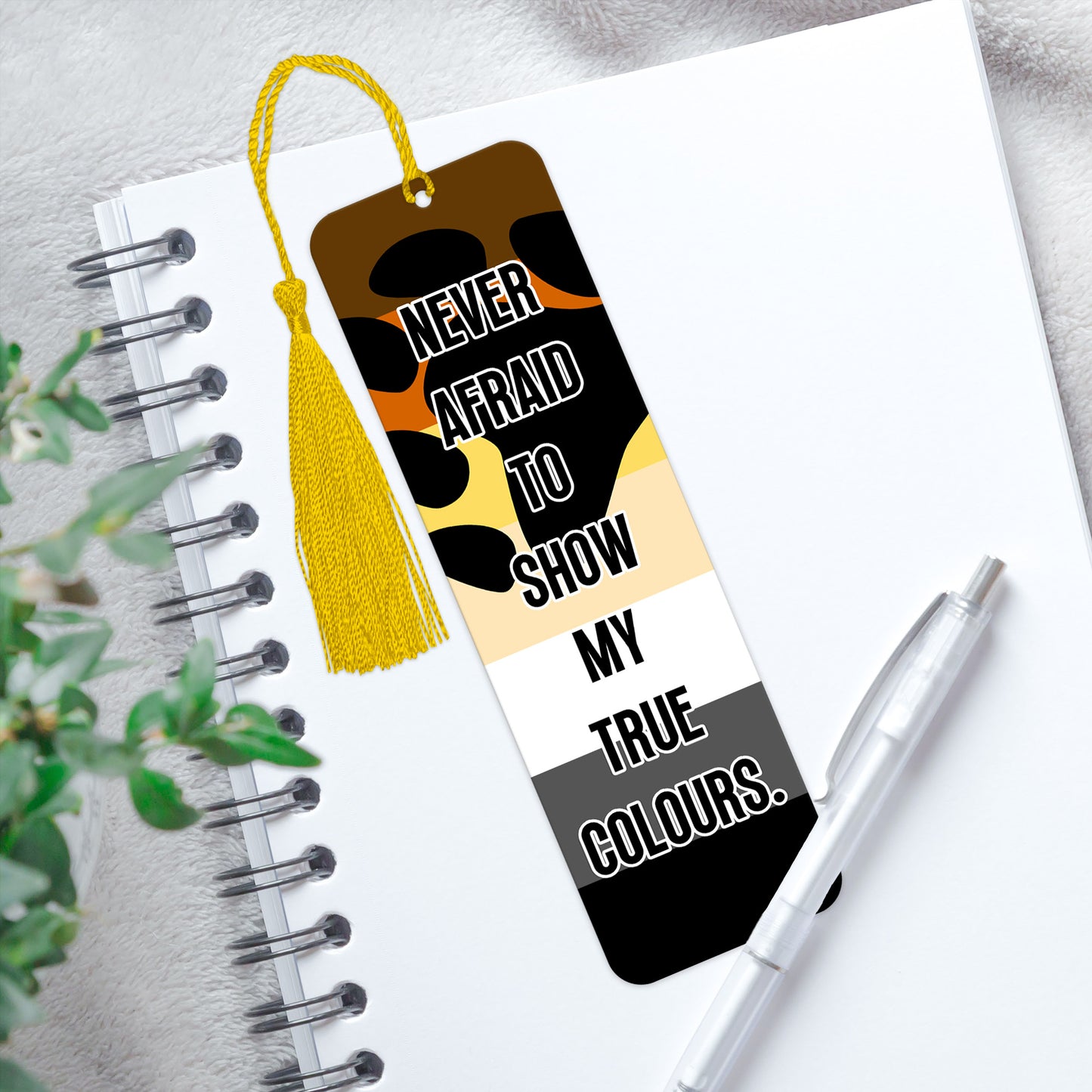 Bear brotherhood pride luxury aluminium bookmark never afraid to show my true colours
