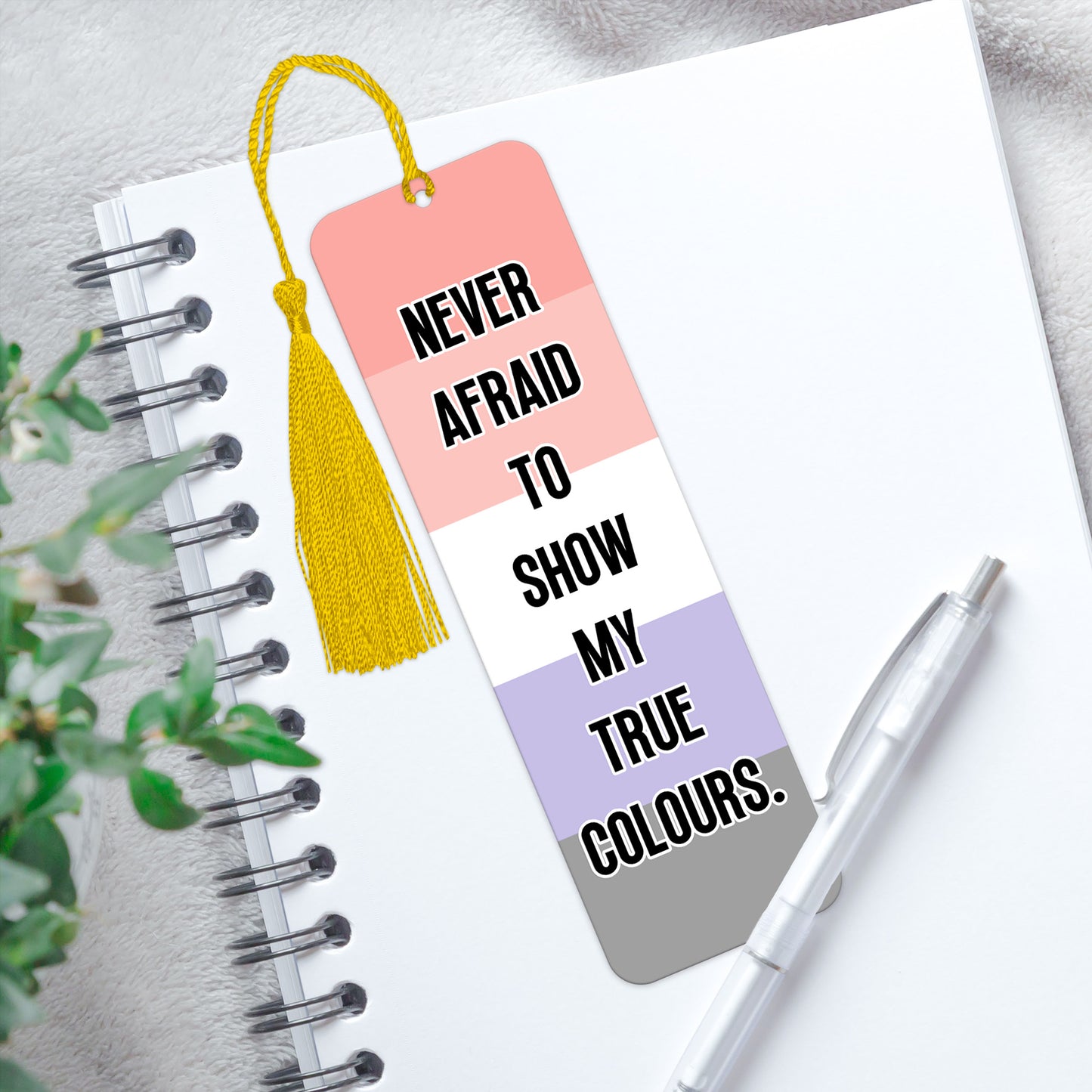 Cupioromantic pride luxury aluminium bookmark never afraid to show my true colours