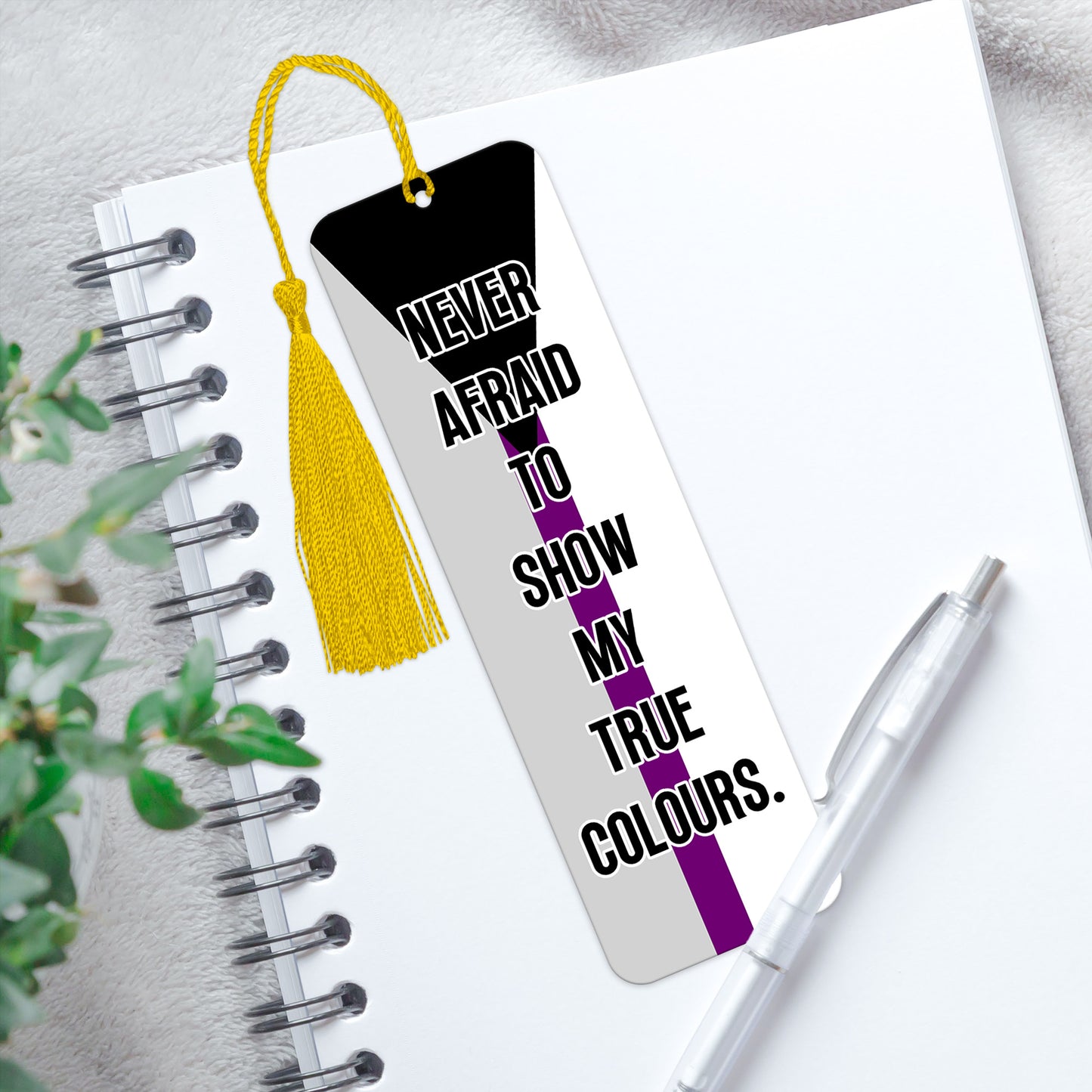 Demisexual pride luxury aluminium bookmark never afraid to show my true colours