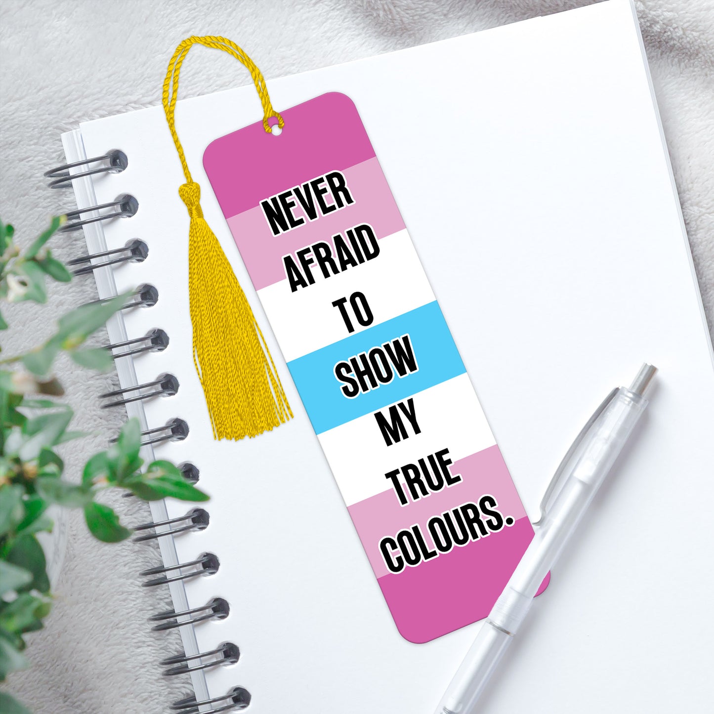 Femboy pride luxury aluminium bookmark never afraid to show my true colours