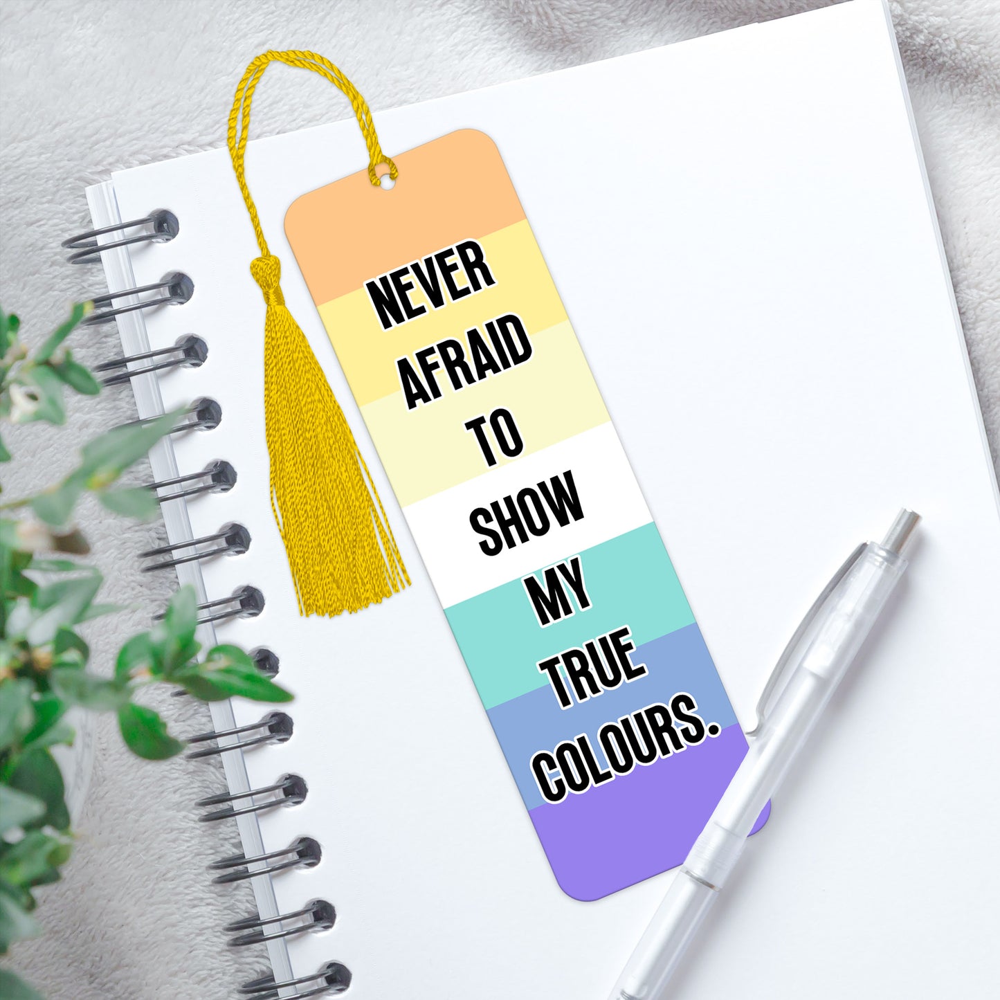 Genderfaun pride luxury aluminium bookmark never afraid to show my true colours