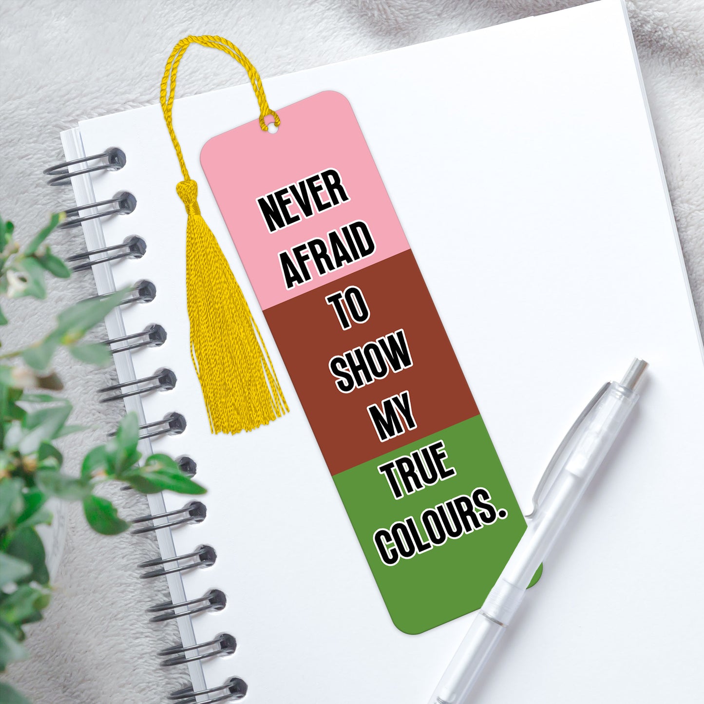 Gynosexual pride luxury aluminium bookmark never afraid to show my true colours