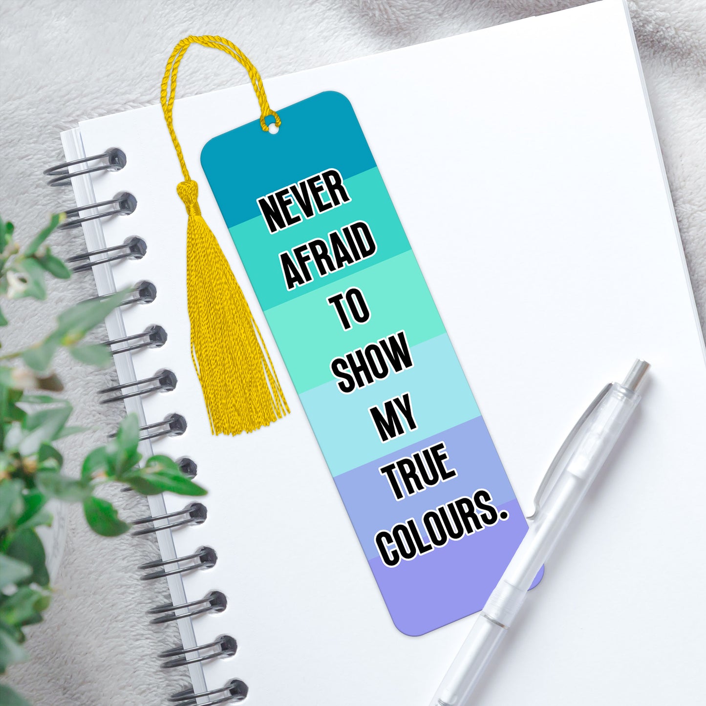 Neptunic pride luxury aluminium bookmark never afraid to show my true colours