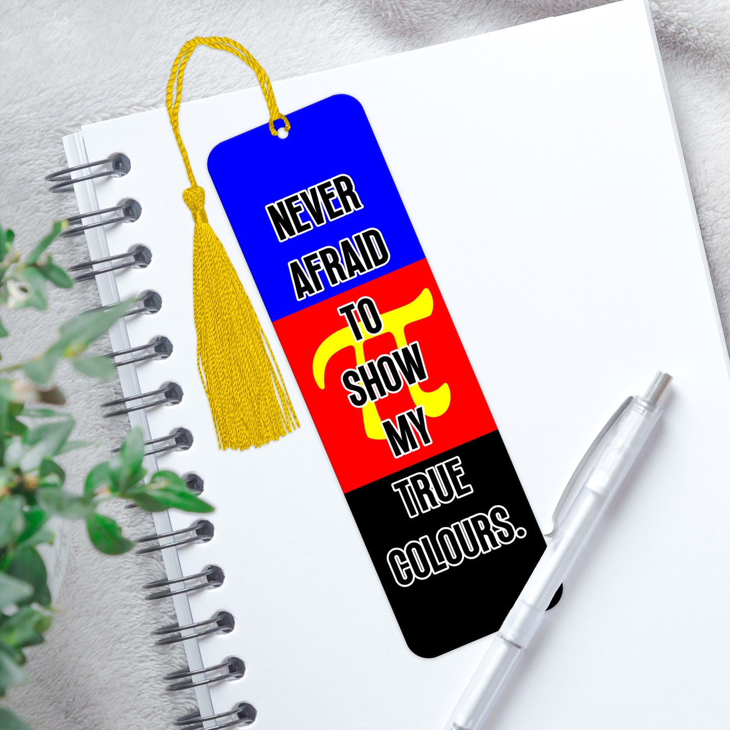 Polyamorous pride luxury aluminium bookmark never afraid to show my true colours