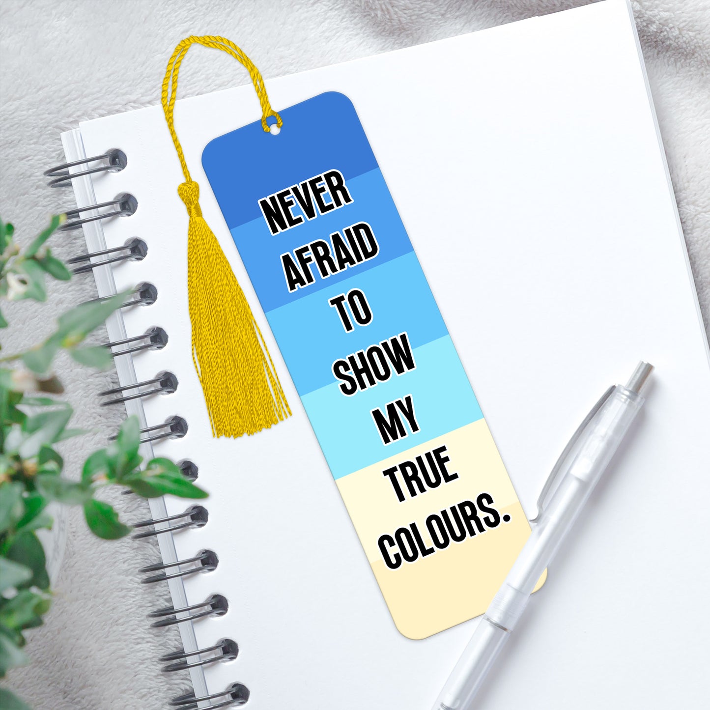 Uranic pride luxury aluminium bookmark never afraid to show my true colours