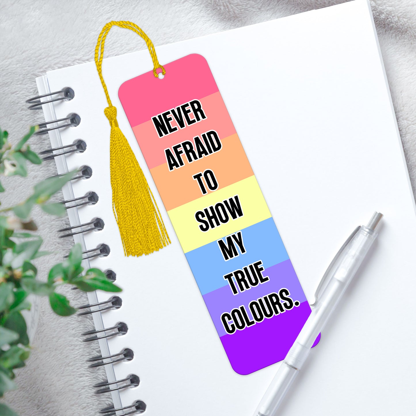 Xenogender pride luxury aluminium bookmark never afraid to show my true colours
