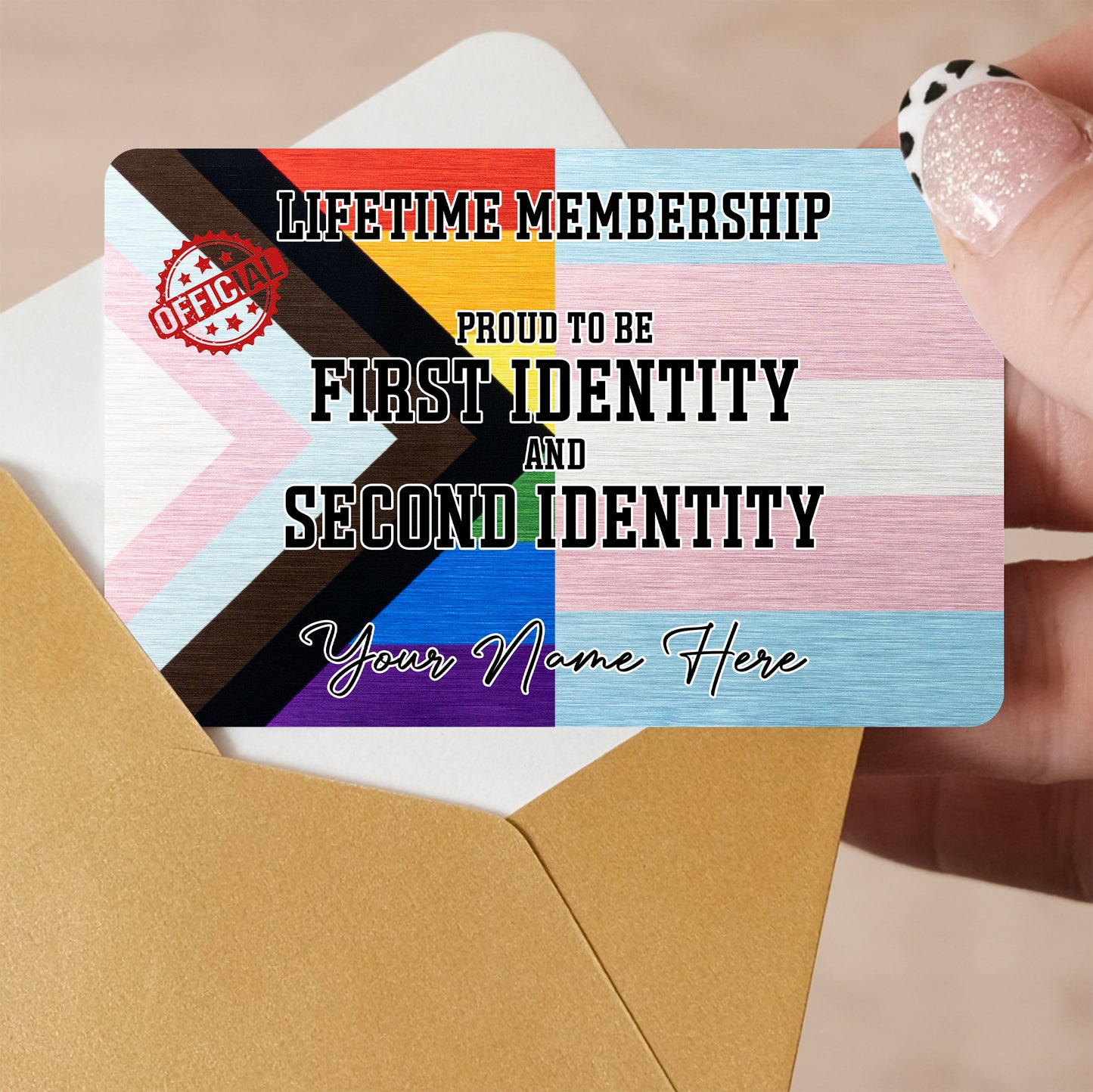 double identity gay pride lifetime membership card
