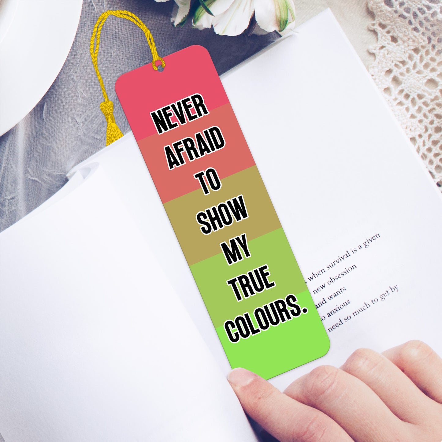 Aroflux pride luxury aluminium bookmark never afraid to show my true colours