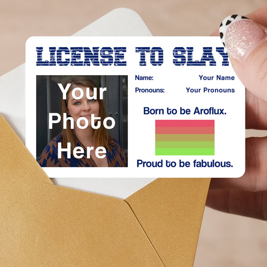 Aroflux pride personalised license to slay