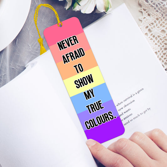 Xenogender pride luxury aluminium bookmark never afraid to show my true colours