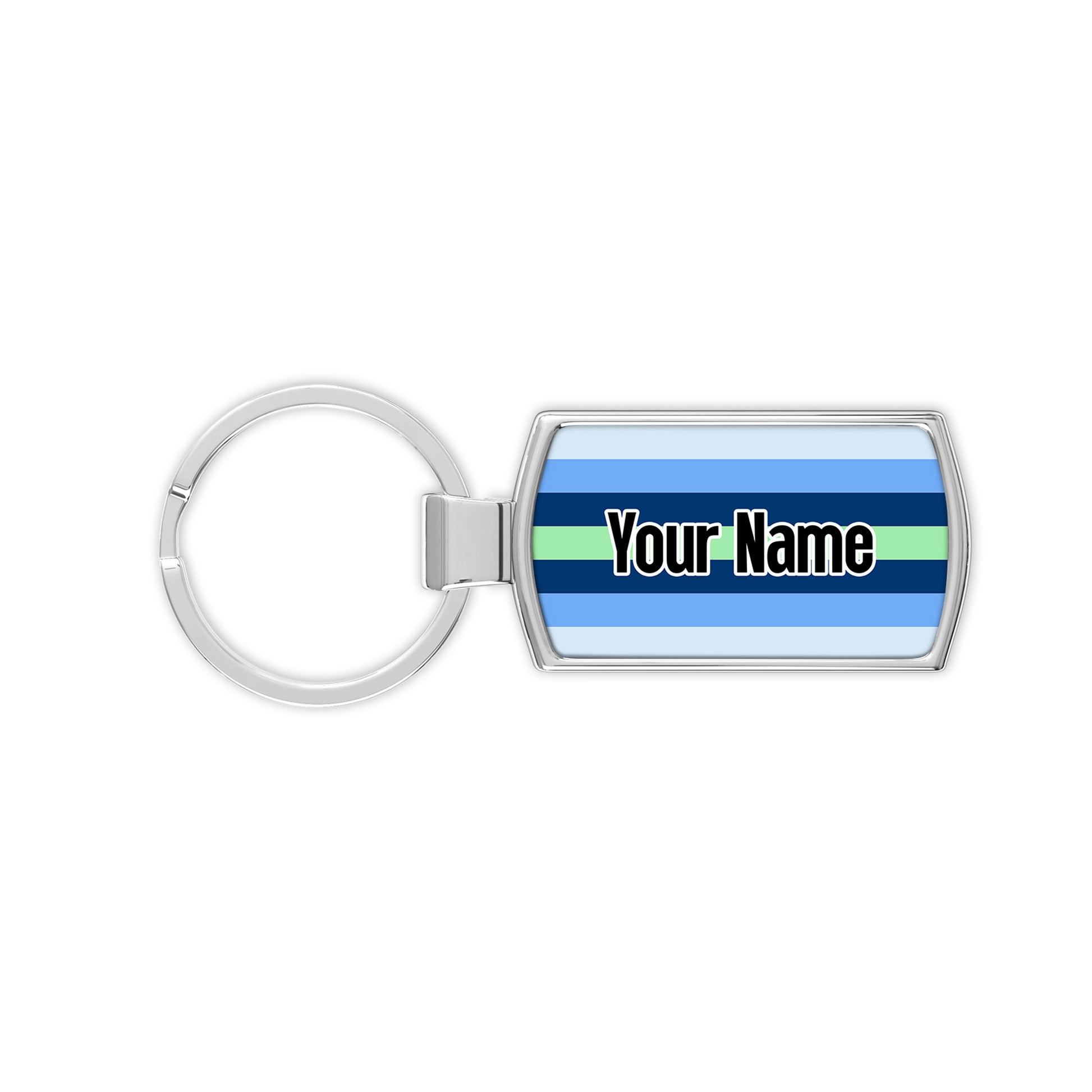 Boyflux pride flag metal keyring personalised with your name