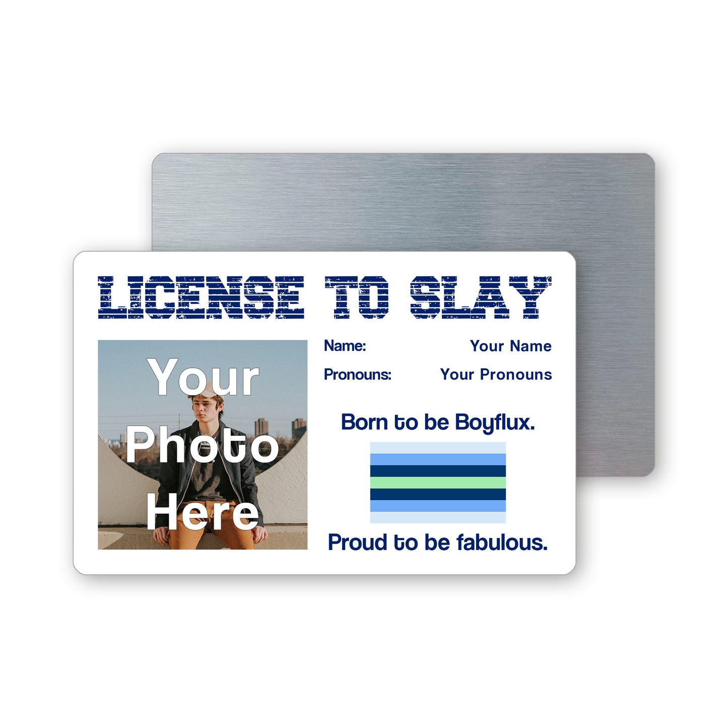 Boyflux pride personalised license to slay card