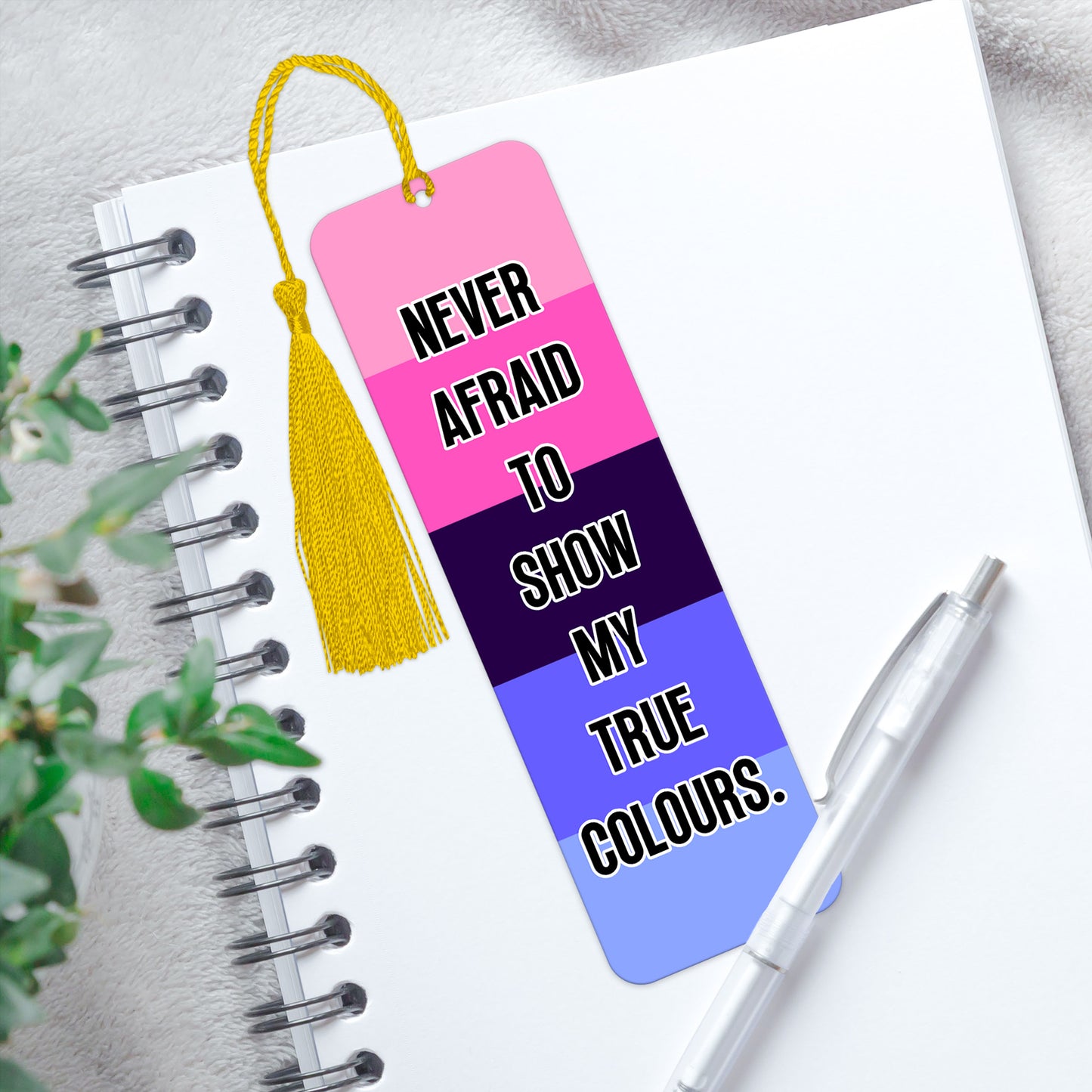 Omnisexual pride luxury aluminium bookmark never afraid to show my true colours