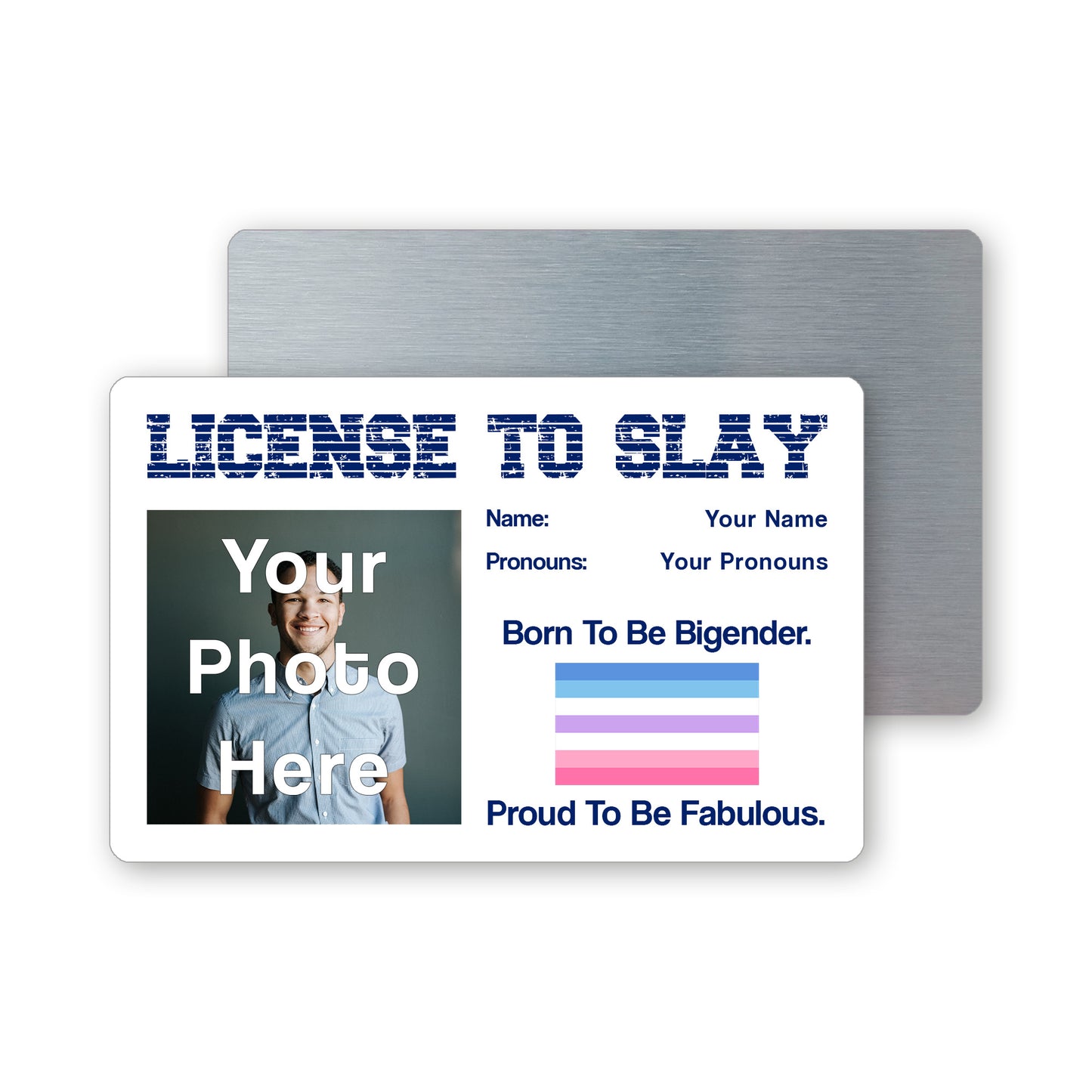 Bigender pride personalised license to slay