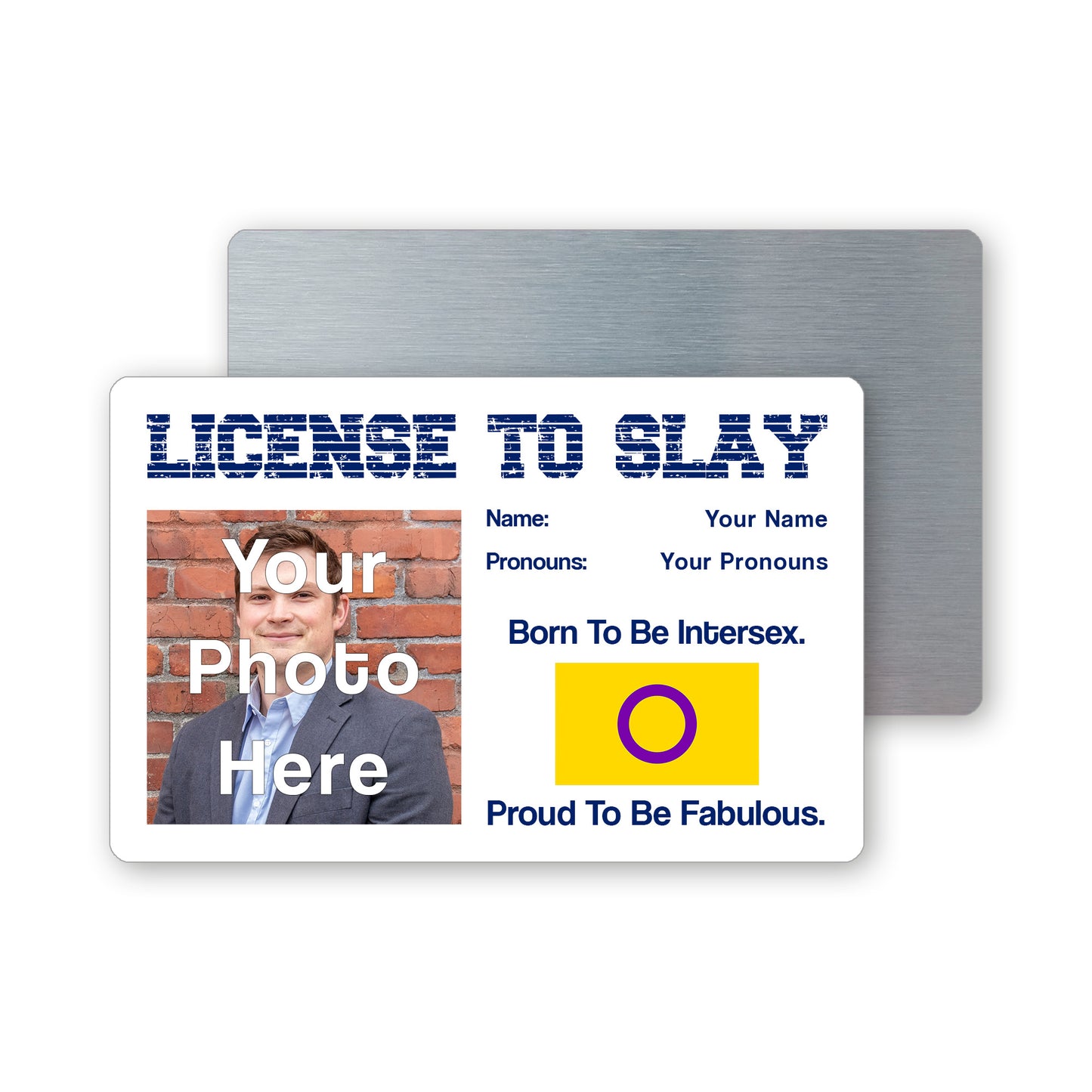 Intersex pride personalised license to slay