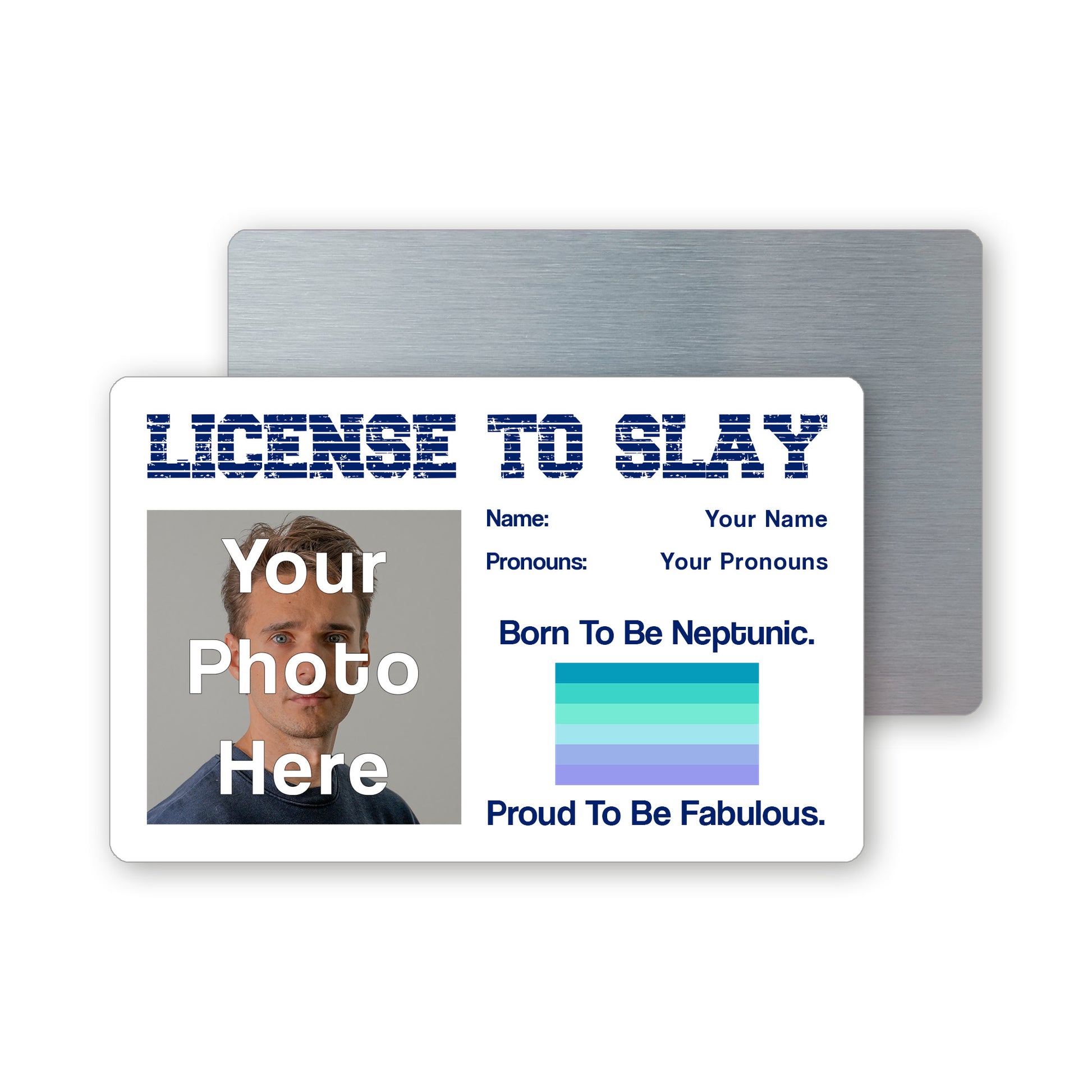 Neptunic pride personalised license to slay card